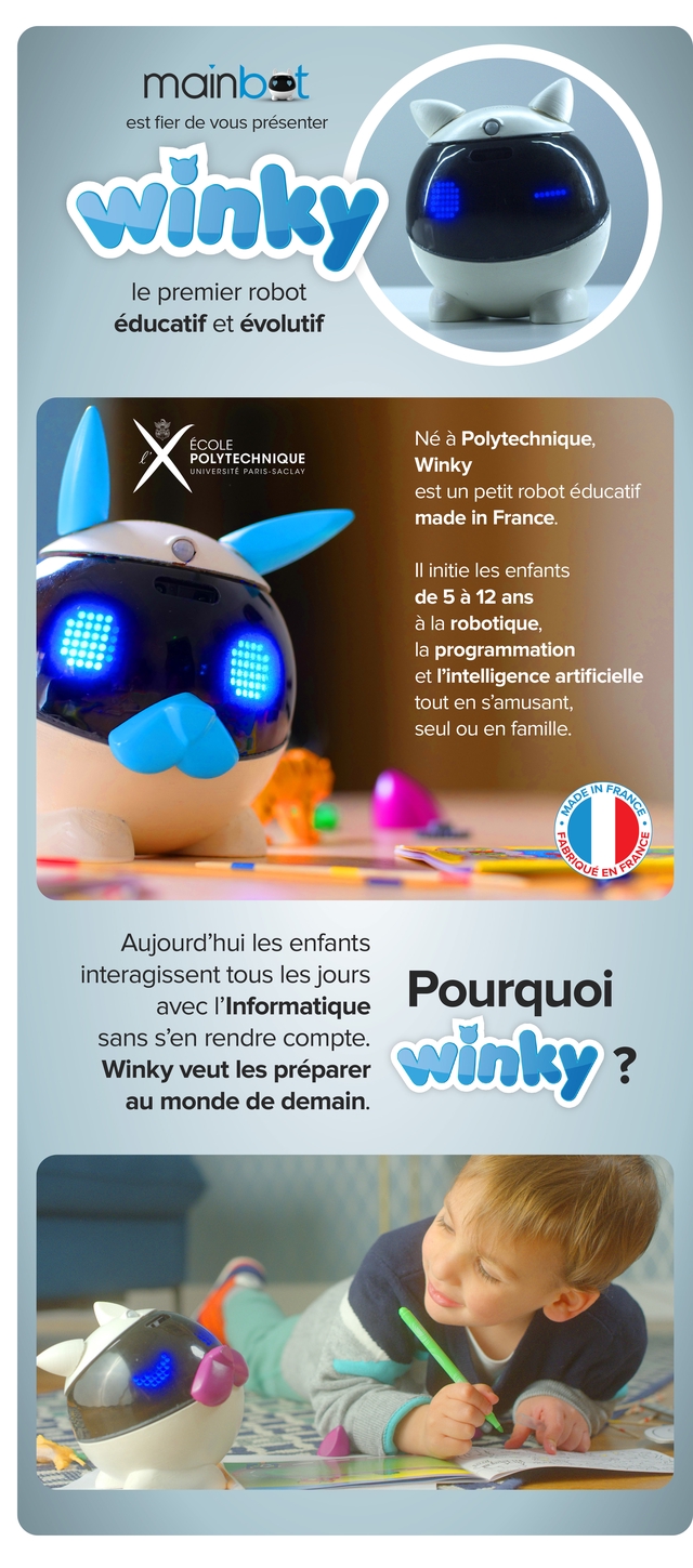 Winky – Robot Éducatif Français Pour Enfants De 5 à 12 Ans – Programmation Et Jeux Créatifs