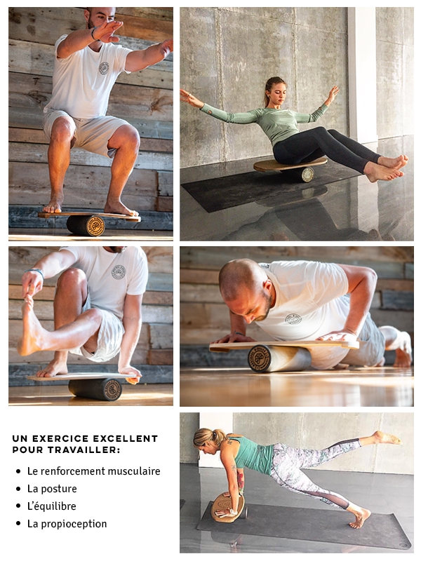 Planche d'équilibre en bois Offre Spéciale, planche d'entraînement de Skateboard