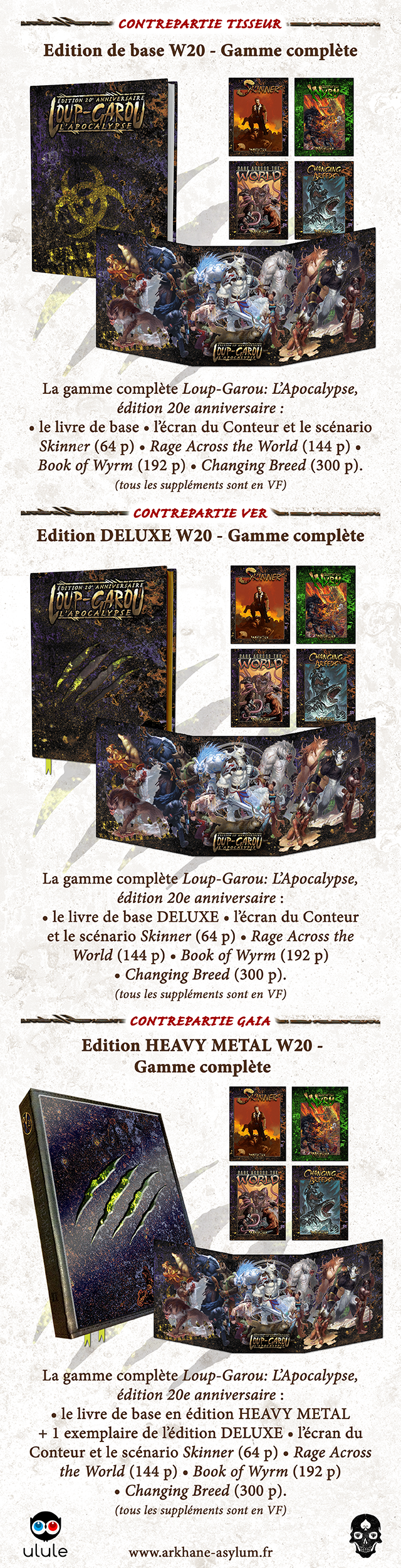 Loup Garou : L'Apocalypse - Livre De Règles Français, édition 1994