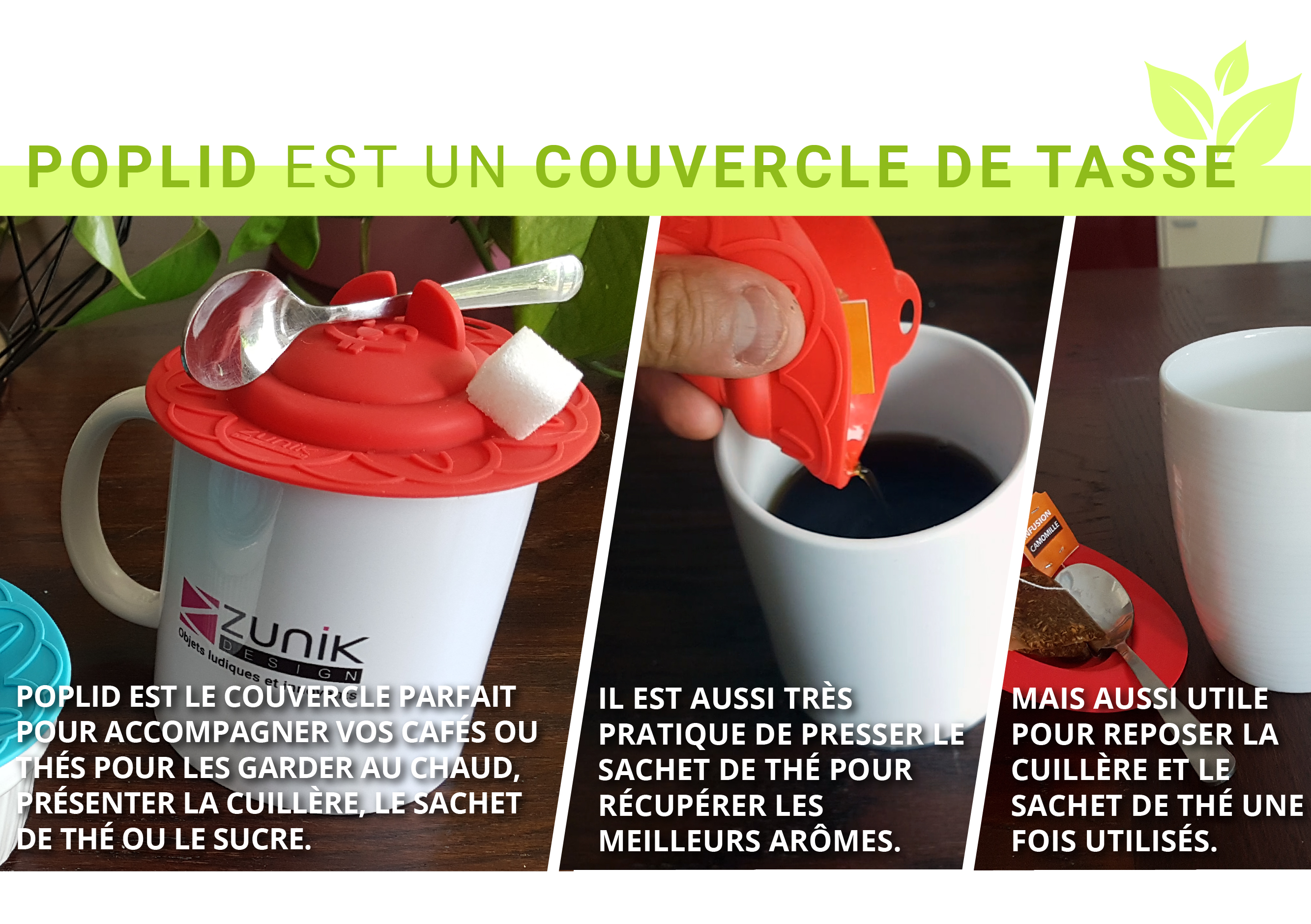 Lot De 6 Couvercles De Tasse En Silicone, 6 Couleurs, 10 Cm
