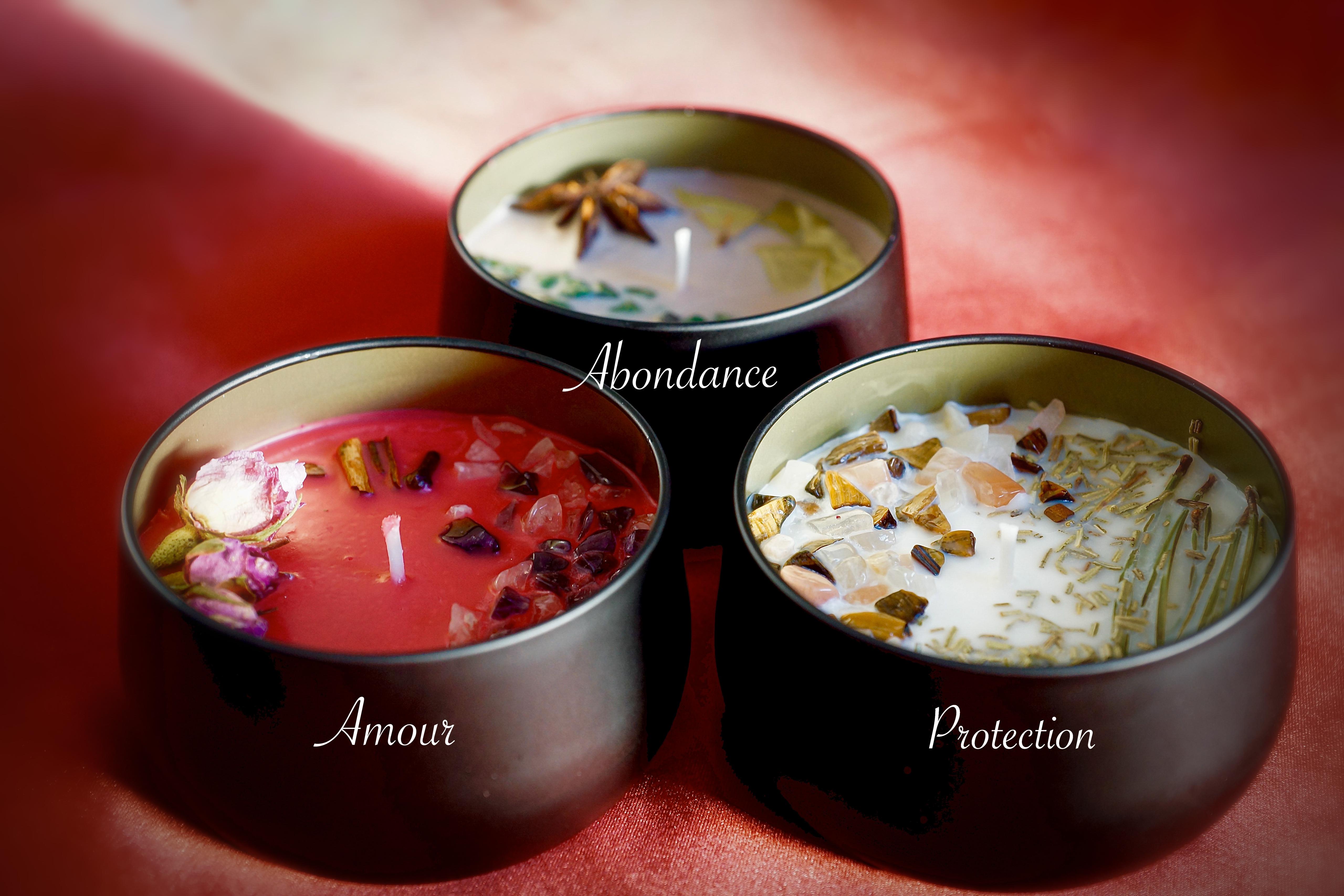 Bougies d'intention artisanales