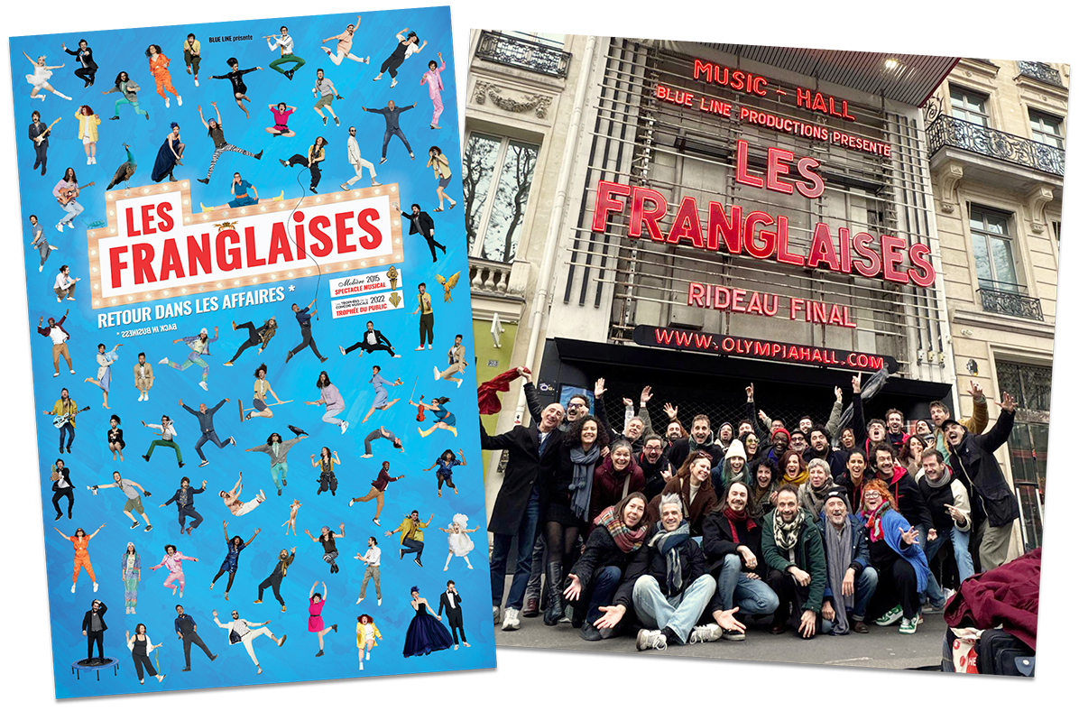 BLUE LINE présente MUSIC BLUE LINE PRODUCTIONS HALL PRESENTE MUSICAL RETOUR DANS LES AFFAIRES 2022 TROPHÉE DU PUBLIC RIDEAU FINAL OLYMPIAHALL :