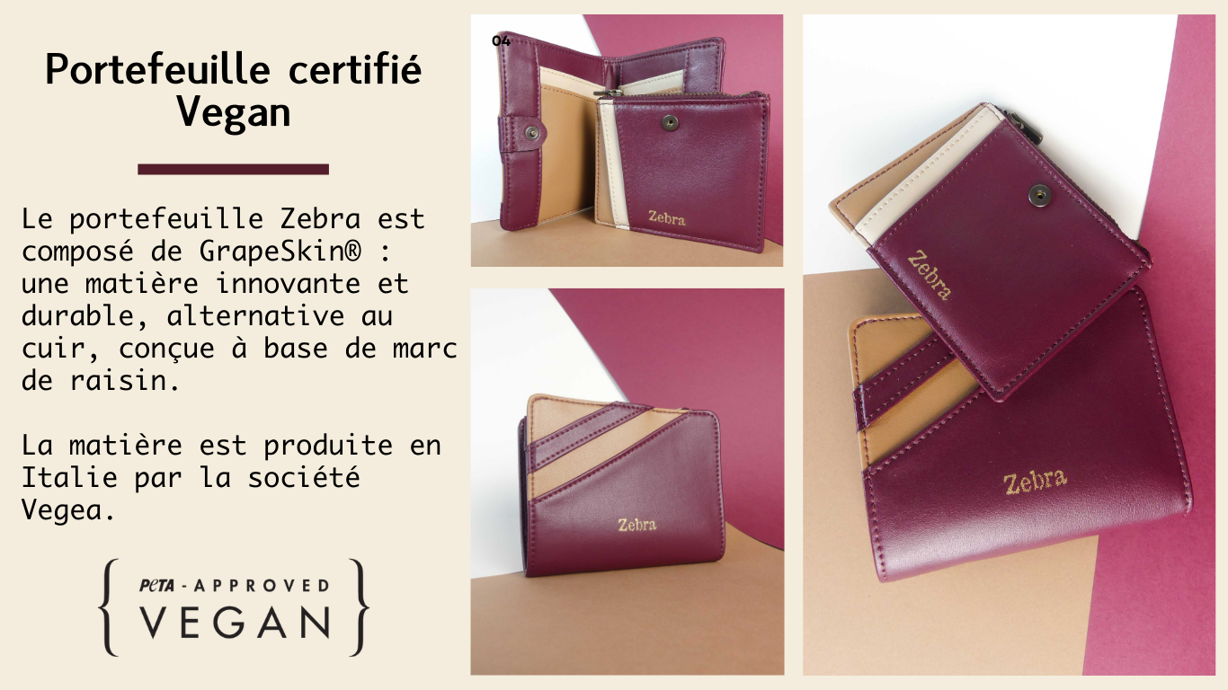 Portefeuille végane noir - Bari