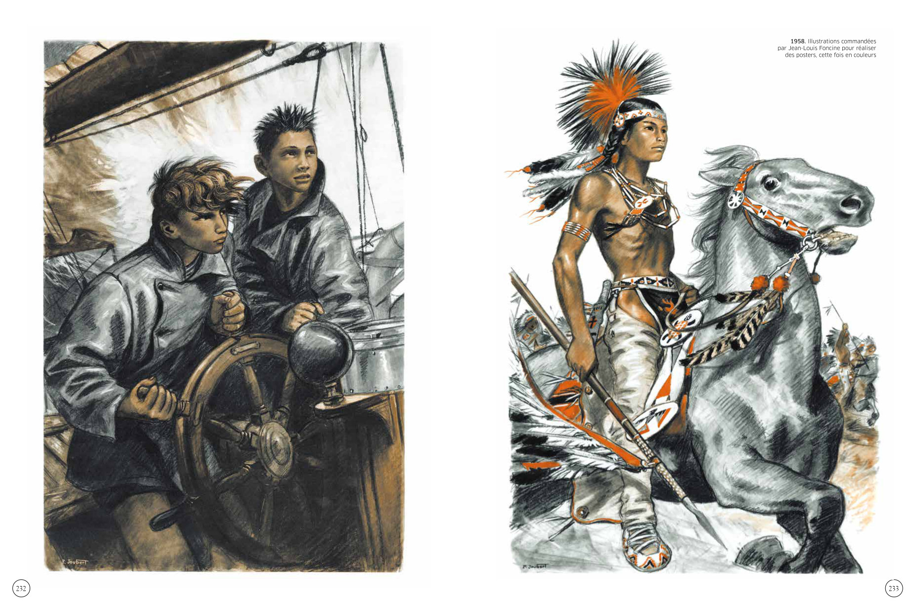 Pierre JOUBERT affiche lithographique Scout La Hutte 60x39,5