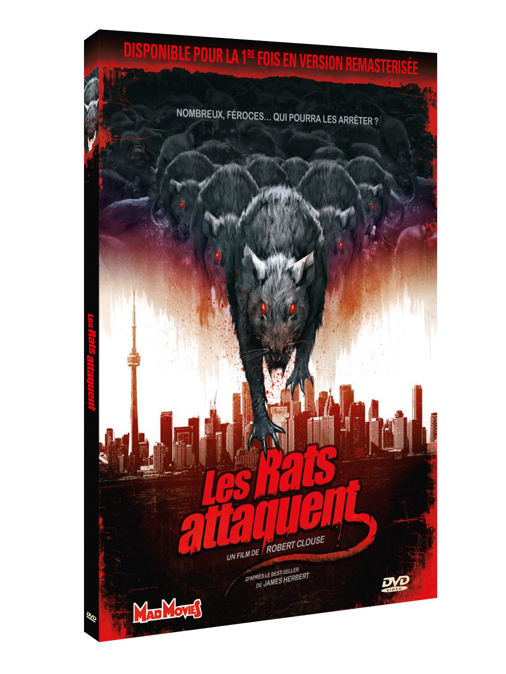 DISPONIBLE POUR LA 1RE FOIS EN VERSION REMASTERISÉE NOMBREUX, FÉROCES QUI POURRA LES ARRÊTER ? Les Rats attaquent attaquent D'APRÈS LE BEST-SELLER DE JAMES HERBERT DVD VIDEO