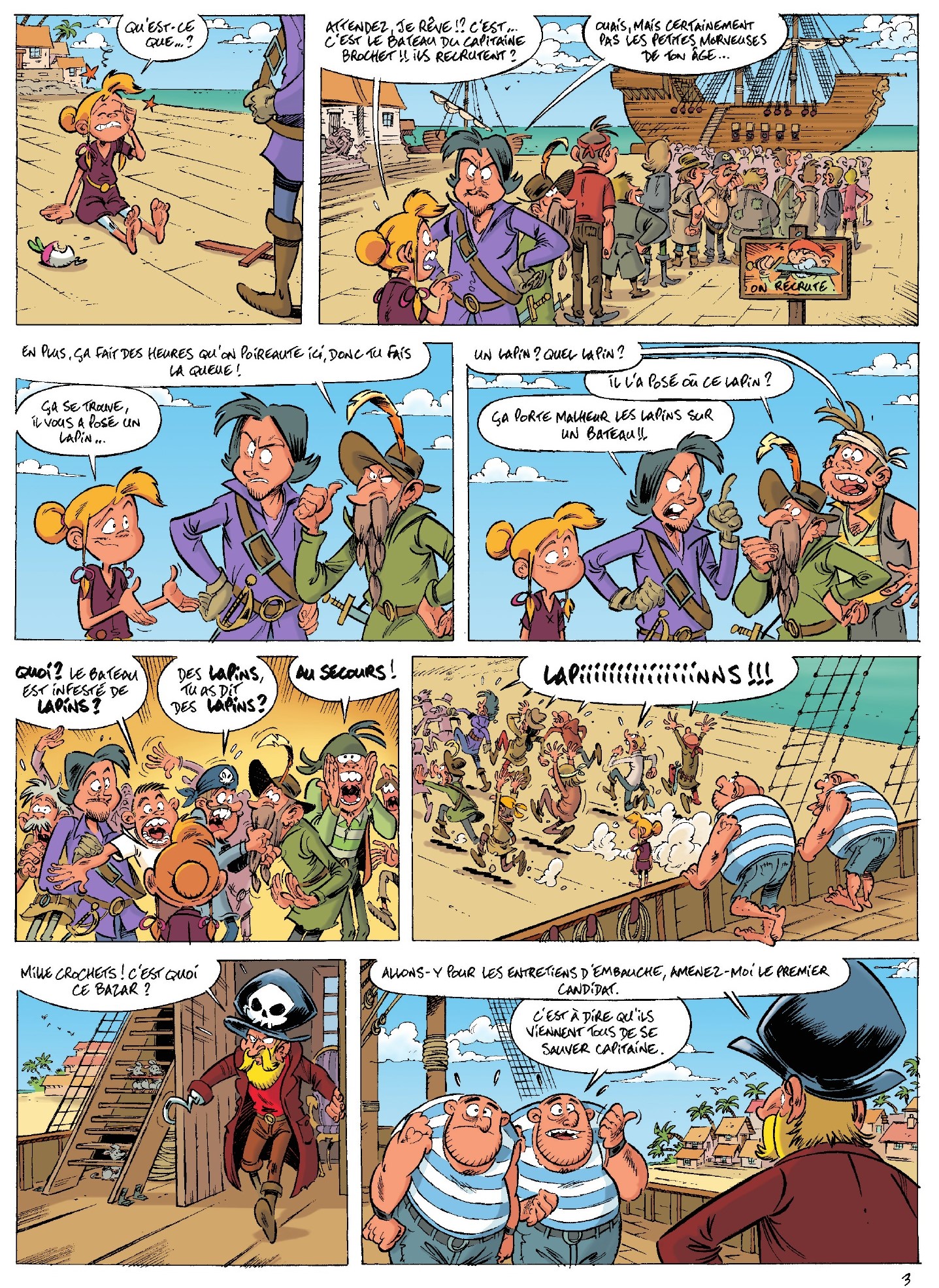 JE RÊVE !? MAÍS CERTAiNEMENT EST LE BATEAU DU CAPiTAiNE PAS LES PETITES MORVEUSES BROCHET !! is RECRUTENT? DE TON ON EN FAiT DES HEURES QU'ON ici, DONC UN ? QUEL LA QUEUE! iL POSE CE LAPiN ? GA SE TROUVE, iL vous A UN PORTE MALHEUR LES LAPINS SUR UN BATEAU!! Quoi? LE DES SECOURS EST DE TU as ? DES MiLLE CROCHETS ! C'EST ALLONS- Y POUR LES ENTRETiENS D LE PREMiER CE BAZAR ? C'EST À DiRE ViENNENT Tous DE SE SAUVER 3