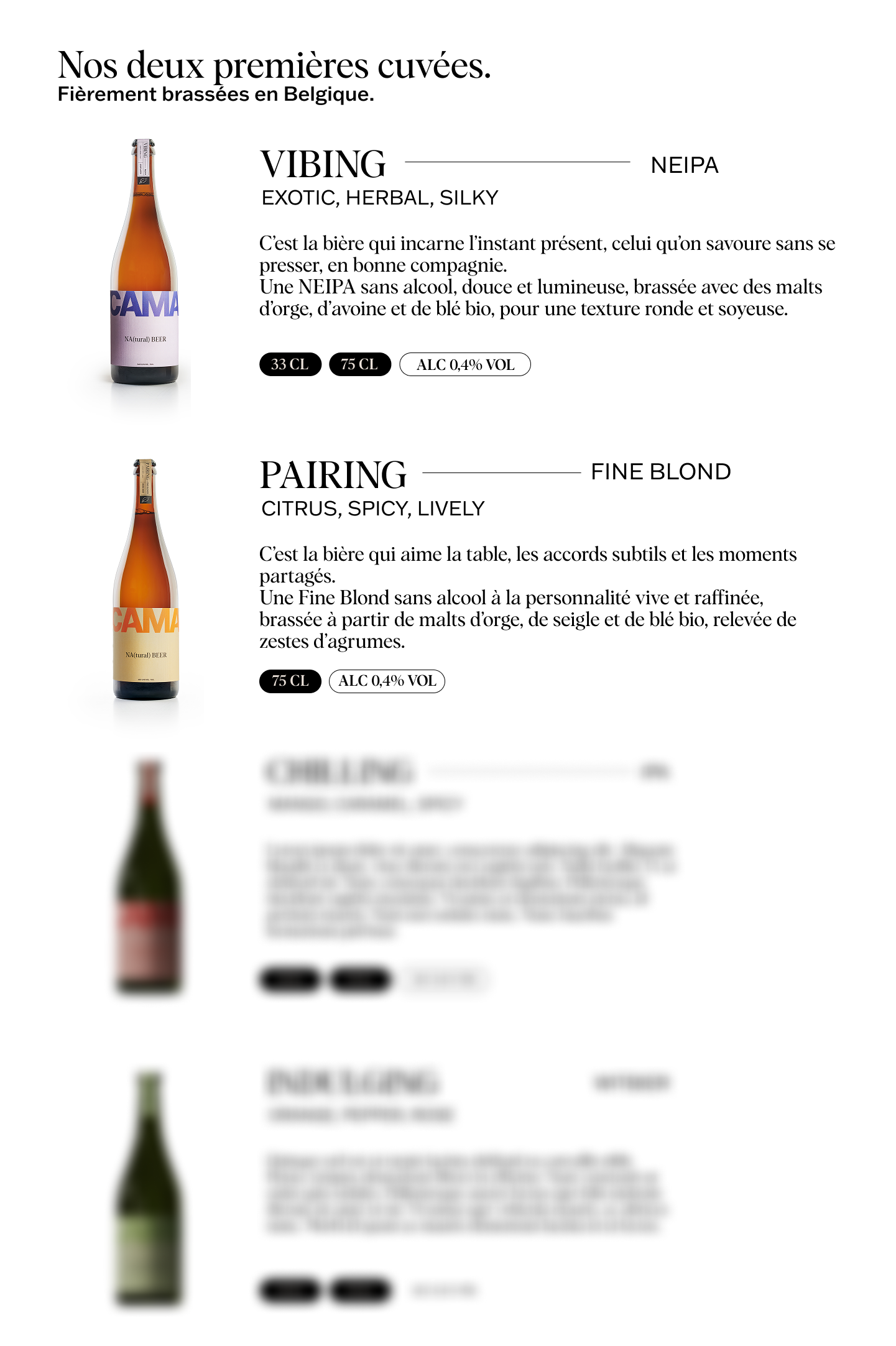 CAMA, NA(tural) beer - Ulule