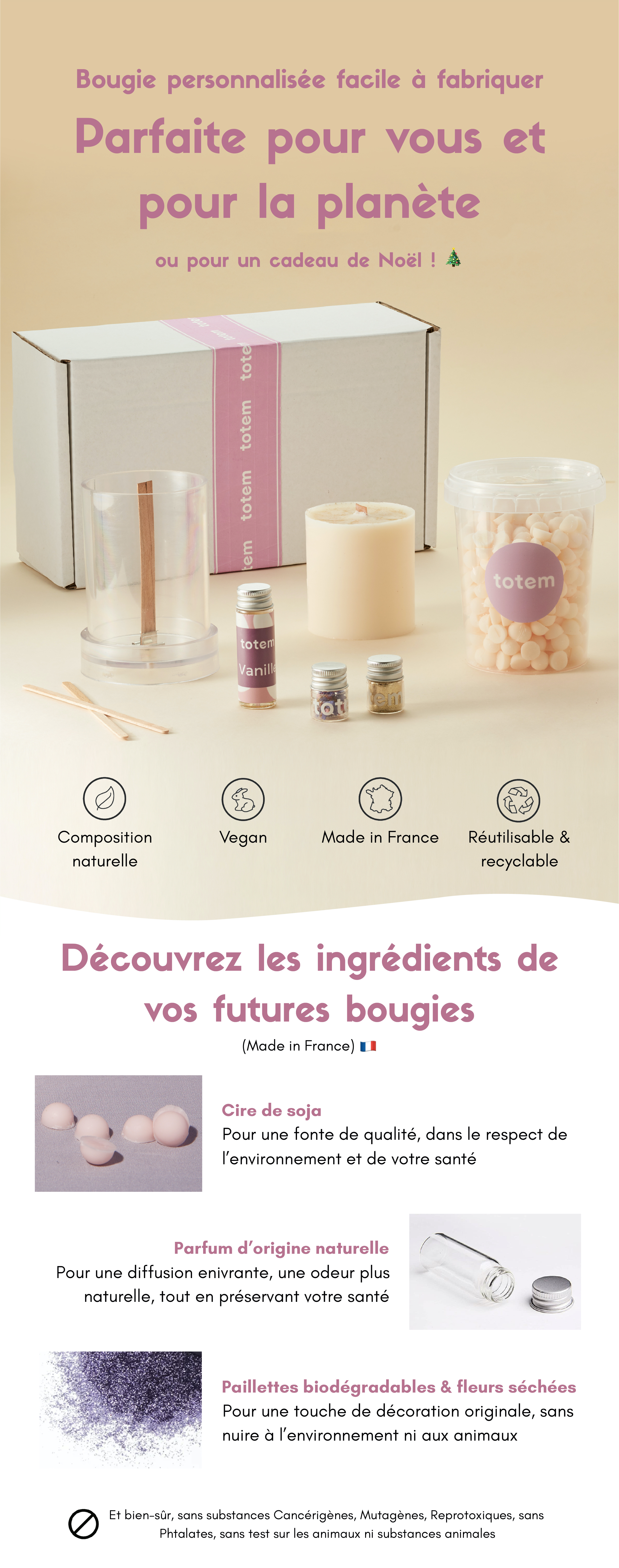 Kit Bougies Totem Animaux à Modeler - Activité Créative Pour Enfants à Partir De 6 Ans