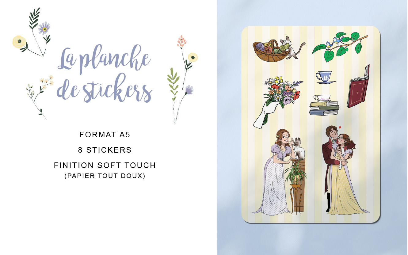 Laplanche destickers FORMAT A5 8 STICKERS FINITION SOFT TOUCH (PAPIER TOUT DOUX)