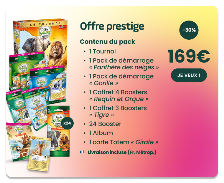 Bioviva Booster-Set Nature Protect - 4 Erweiterungspakete + 2 Glänzende Totem-Karten - Brettspiel Ab 7 Jahren