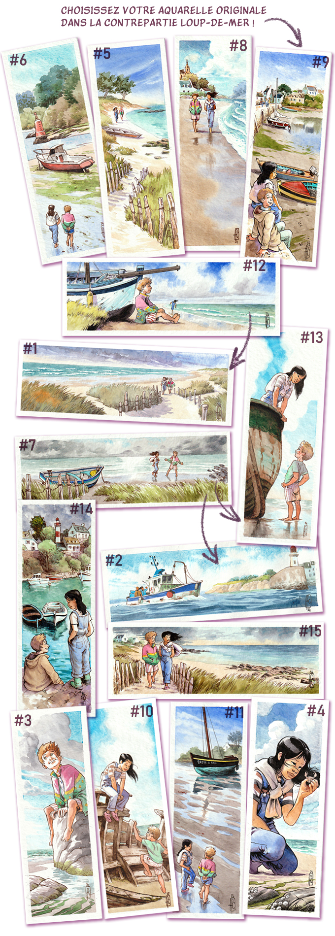 Carnets De Croquis Aquarelle Mini Lot De 3 - 5x5 Cm, Papier 300 G/m², Couverture Cuir, Portable Pour Voyage - 7