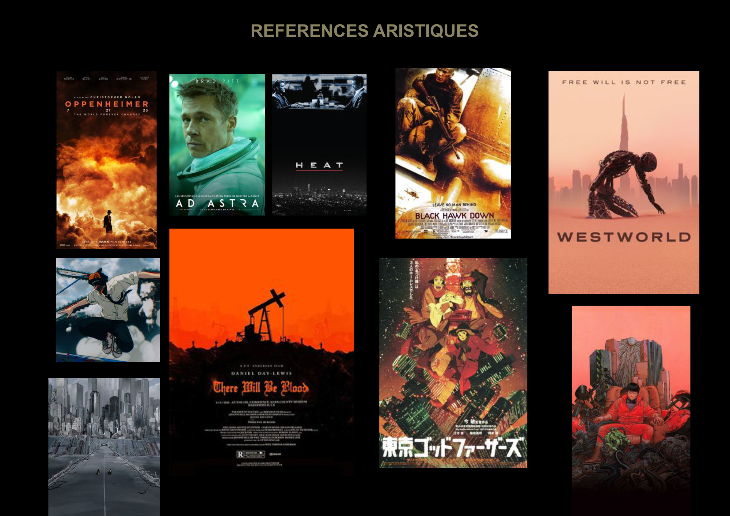 REFERENCES ARISTIQUES FREE WILL IS NOT FREE O PPENHEIMER 7 21 23 HEAT NUESTRO ALCANCE AD ASTRA LEAVE NO MAN BEHIND BLACK HAWK DOWN WESTWORLD DANIEL There Be Blood