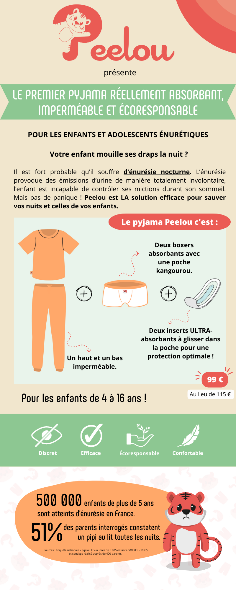 Peelou, le premier pyjama réellement absorbant 👌 GO 200% ! - Ulule