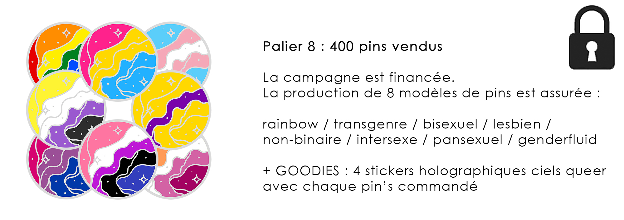 Pin Ulule Collection de pins ciels queer - Ulule