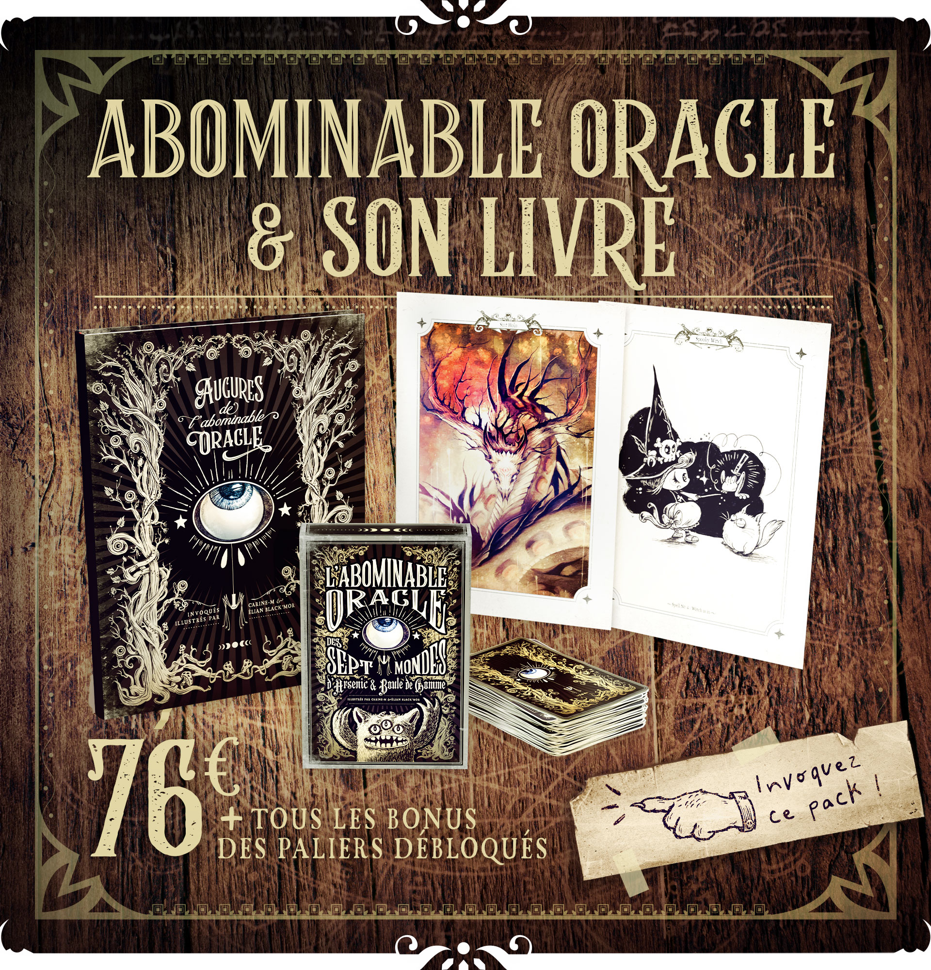 ABOMINABLE ORACLE SON LIVRE AUGURES DRACLE L'ABOMINABLE SEPT & Boule + TOUS LES BONUS ce pack DES PALIERS DEBLOQUES