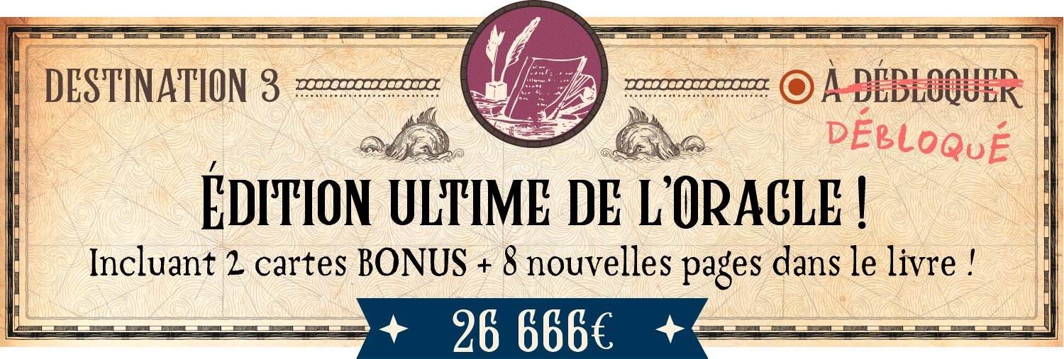 DESTINATION 3 DEDI ÉDITION ULTIME DE L'ORACLE ! Incluant 2 cartes BONUS + 8 nouvelles pages dans le livre ! 26 666€