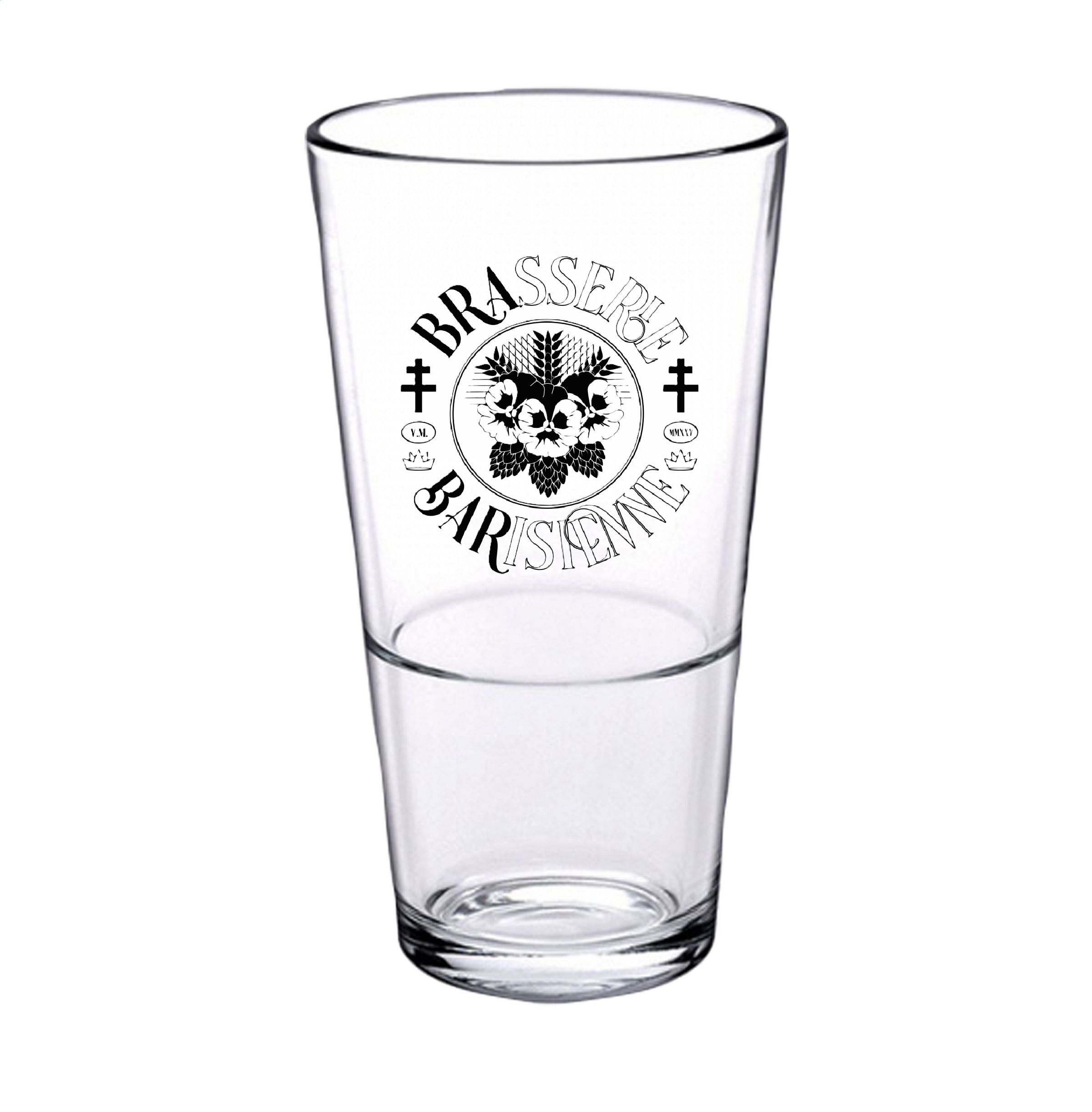 Verre à bière barbe 330ml main image 0