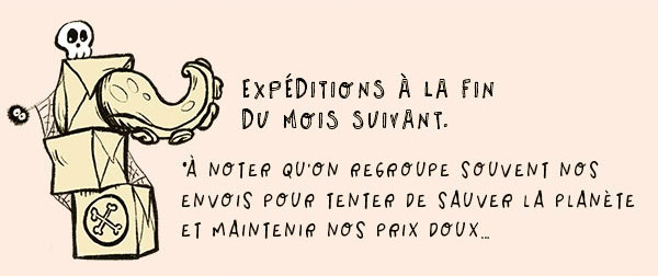 À LA FIN MOIS NOTER REGROUPE SOUVENT NOS ENVOIS POUR TENTER DE SAUVER LA PLANETE ET MAINTENIA NOS PRIX DOUX